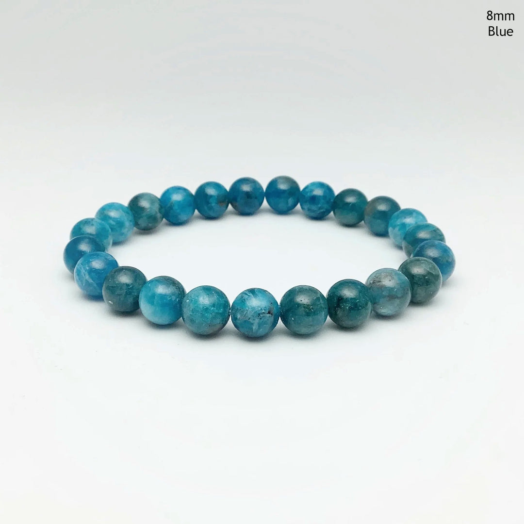 Blue Apatite Beaded Bracelet - Rocks and Gems Canada
