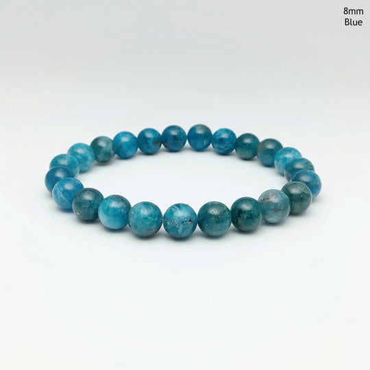 Blue Apatite Beaded Bracelet - Rocks and Gems Canada