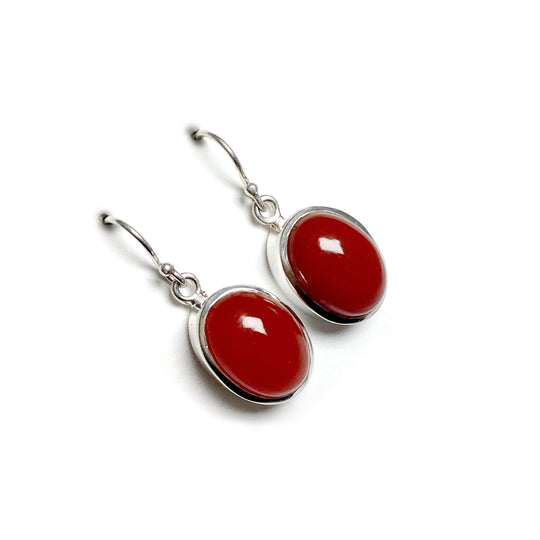 Carnelian Agate Dangle Earrings - Rocks and Gems Canada