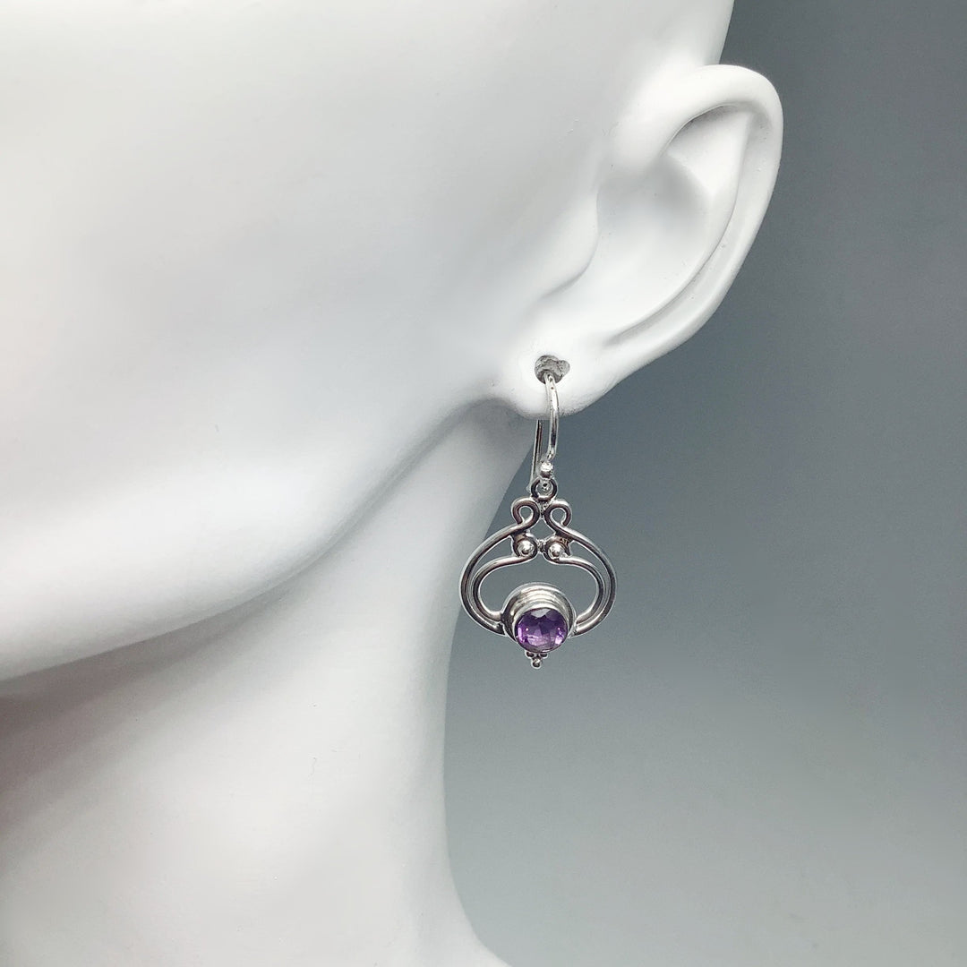 Amethyst Dangle Earrings - Rocks and Gems Canada