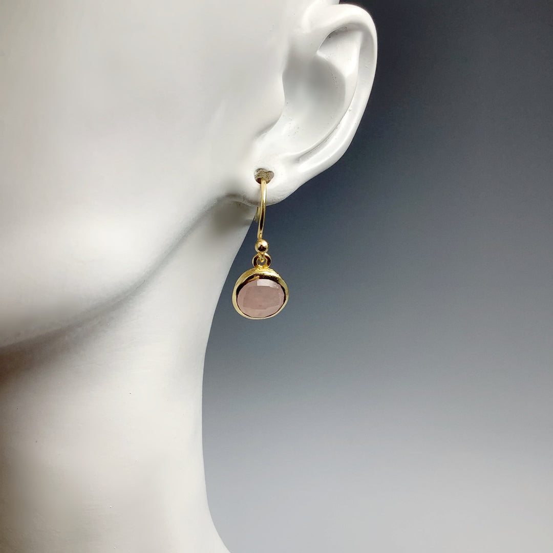 Rose Quartz Dangle Earrings - Rocks and Gems Canada