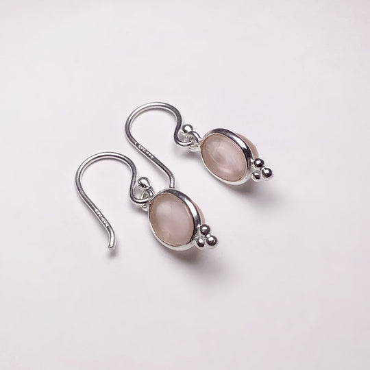 Rose Quartz Dangle Earrings - Rocks and Gems Canada