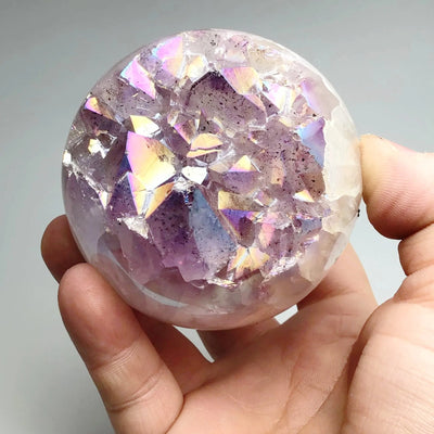 Rainbow Amethyst Geode Sphere