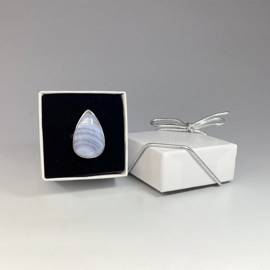 Blue Lace Agate Ring - Rocks and Gems Canada