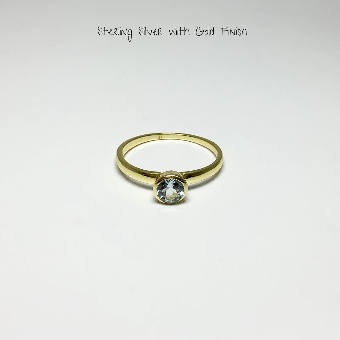 Blue Topaz Ring - Rocks and Gems Canada