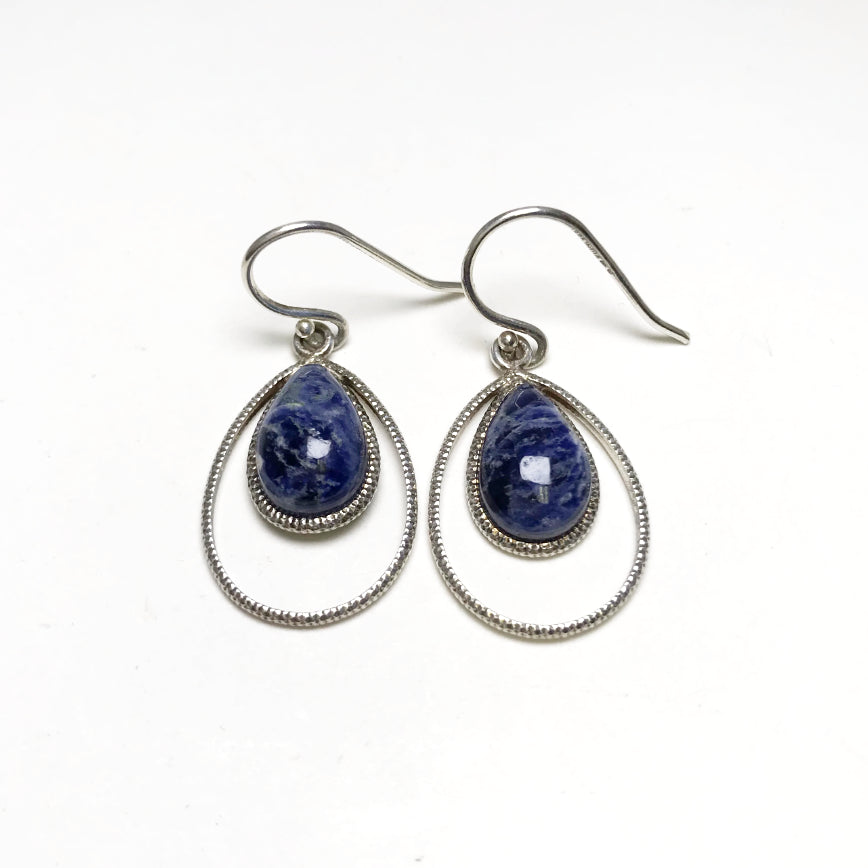 Sodalite Dangle Earrings - Rocks and Gems Canada