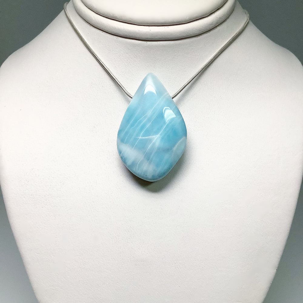 Larimar Drilled Pendant - Rocks and Gems Canada