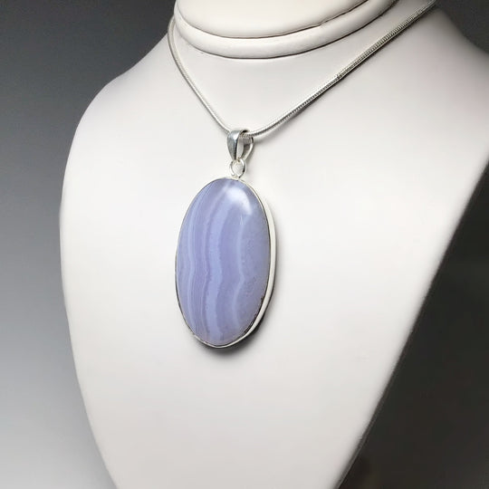 Blue Lace Agate Pendant - Rocks and Gems Canada