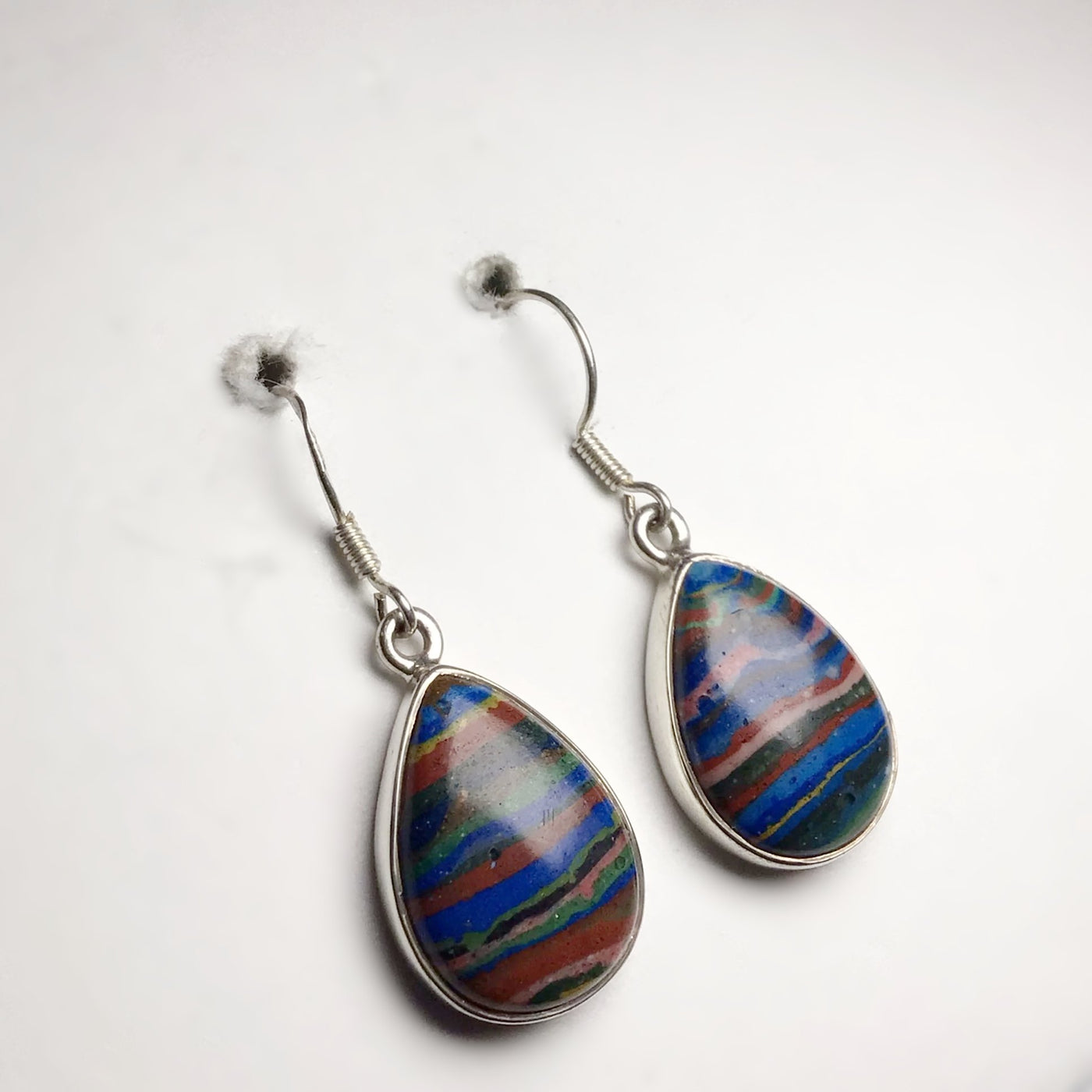 Rainbow Calcite Dangle Earrings