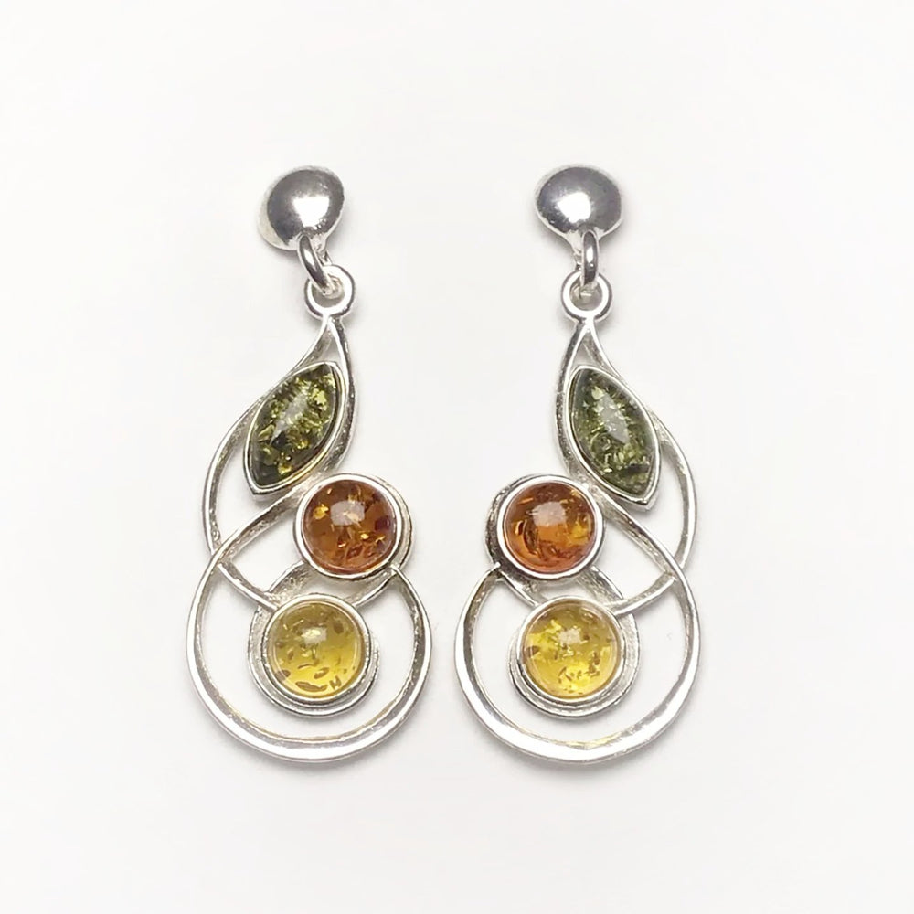 Mixed Amber Stud Earrings - Rocks and Gems Canada