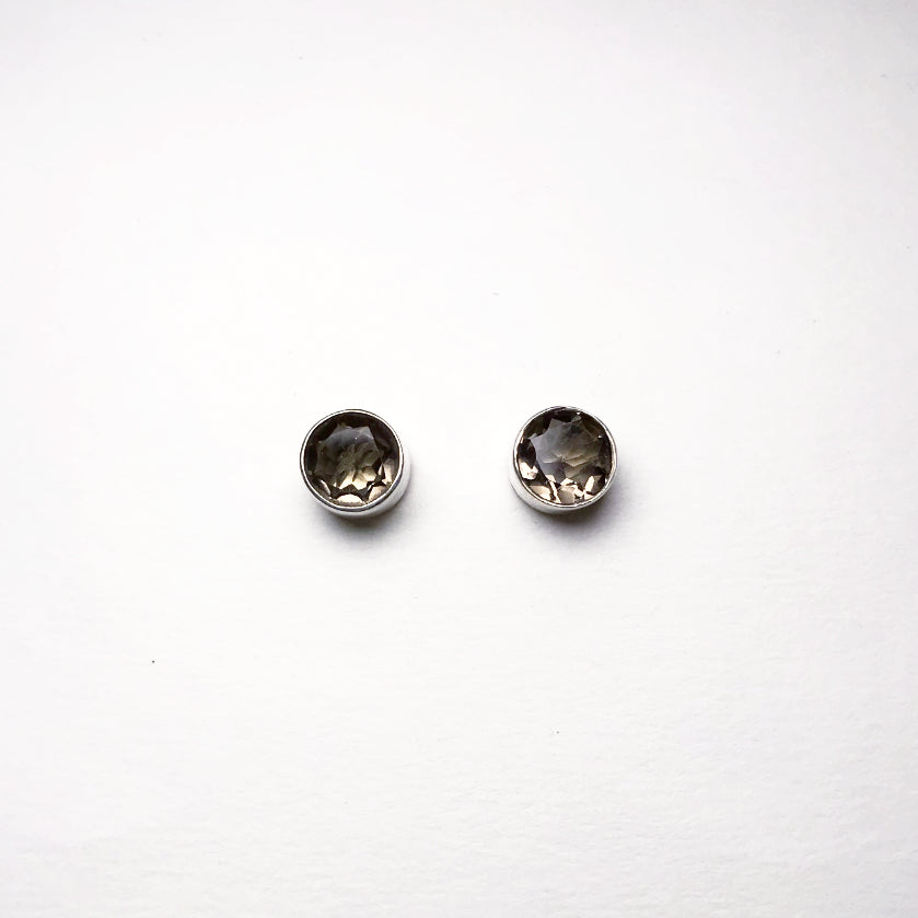 Smoky Quartz Stud Earrings - Rocks and Gems Canada