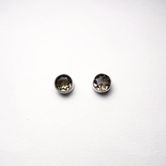 Smoky Quartz Stud Earrings - Rocks and Gems Canada