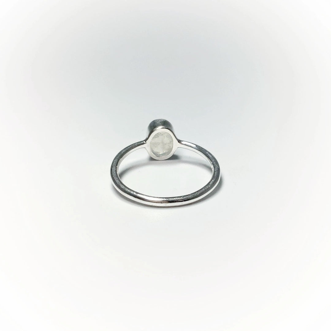 Raw Rainbow Moonstone Ring - Rocks and Gems Canada