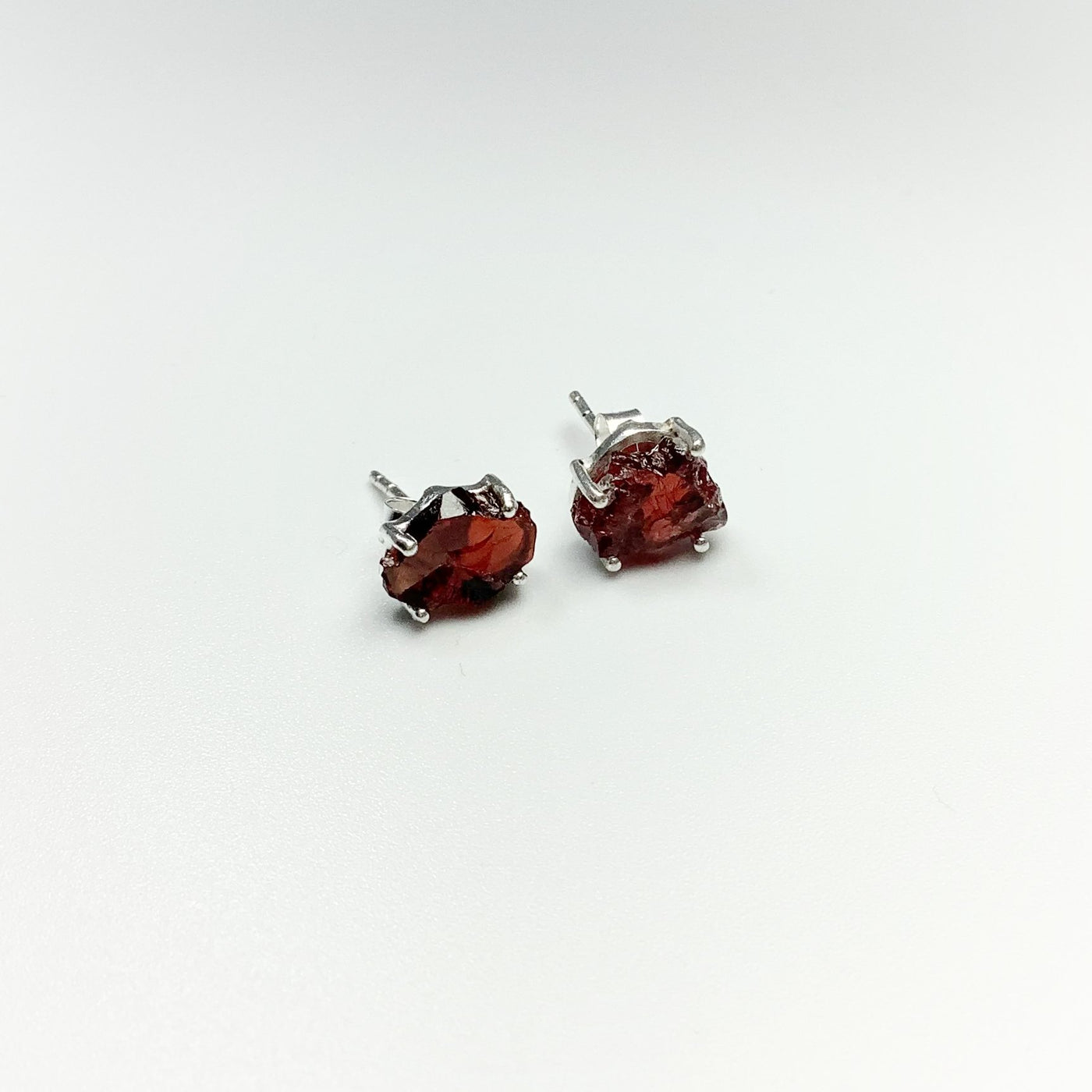 Raw hotsell garnet earrings