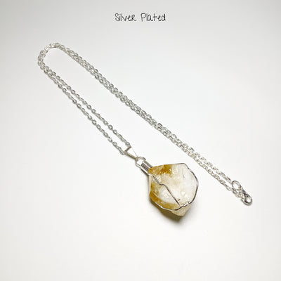 Wire Wrapped Citrine Necklace