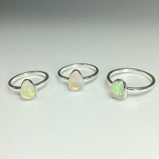 Faceted Ethiopian Fire Opal Ring - Rocks and Gems Canada