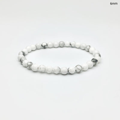 Howlite Faceted Beaded Bracelet