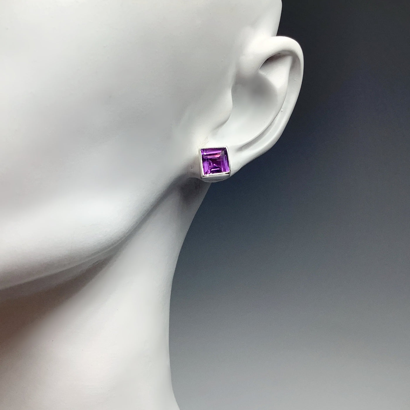 Amethyst Stud Earrings