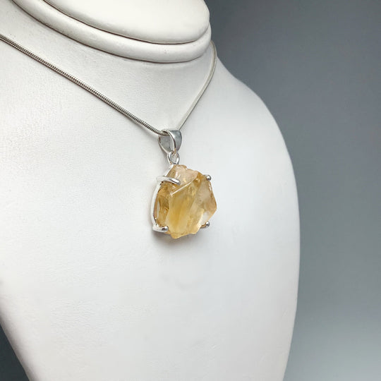 Raw Citrine Pendant - Rocks and Gems Canada