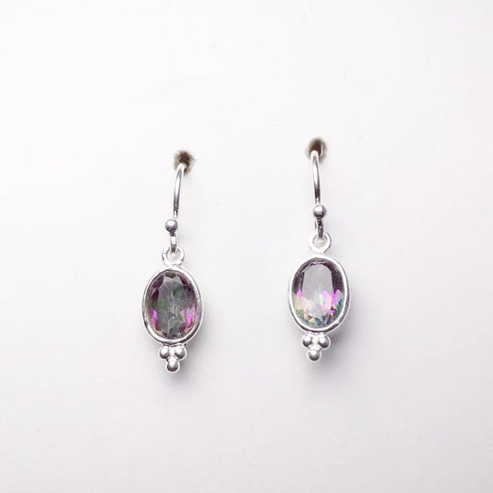 Mystic Topaz Dangle Earrings - Rocks and Gems Canada