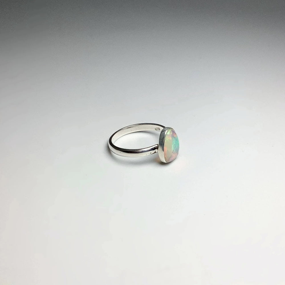 Faceted Ethiopian Fire Opal Ring - Rocks and Gems Canada