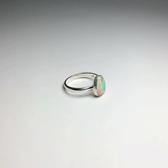 Faceted Ethiopian Fire Opal Ring - Rocks and Gems Canada