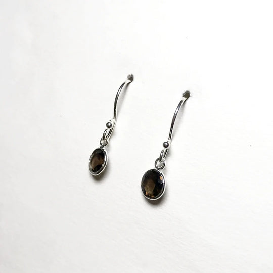 Smoky Quartz Dangle Earrings - Rocks and Gems Canada