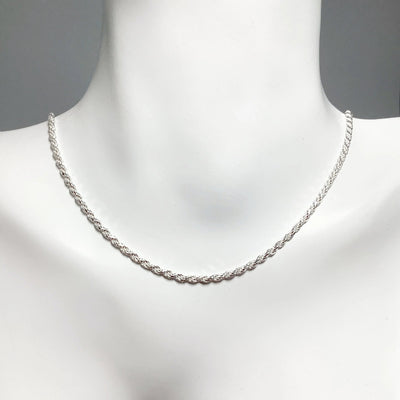 Sterling Silver Chain - Rope Style Thin Rope / 24