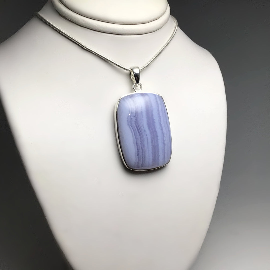Blue Lace Agate Pendant - Rocks and Gems Canada