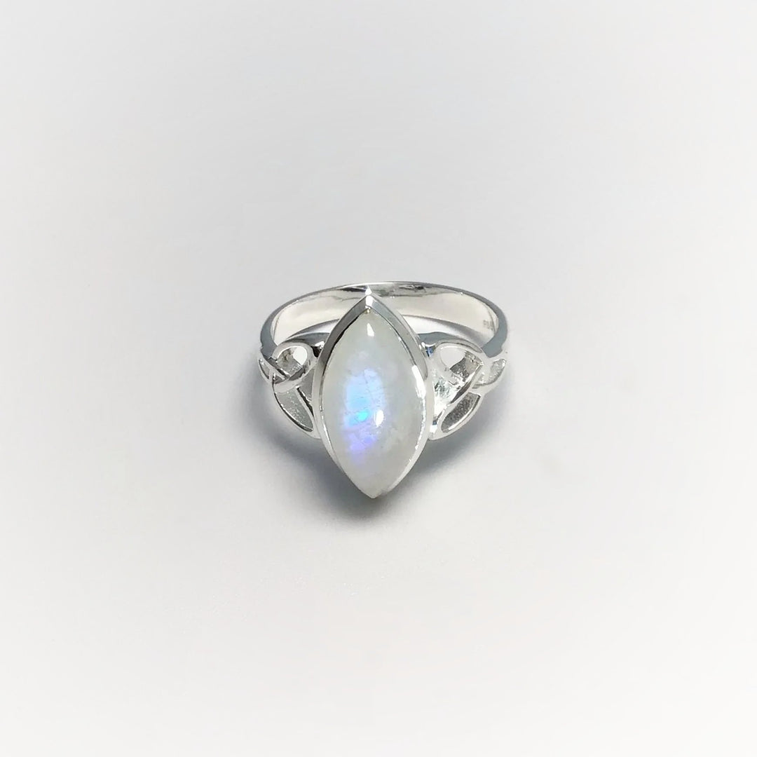 Rainbow Moonstone Ring - Rocks and Gems Canada