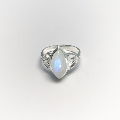 Rainbow Moonstone Ring