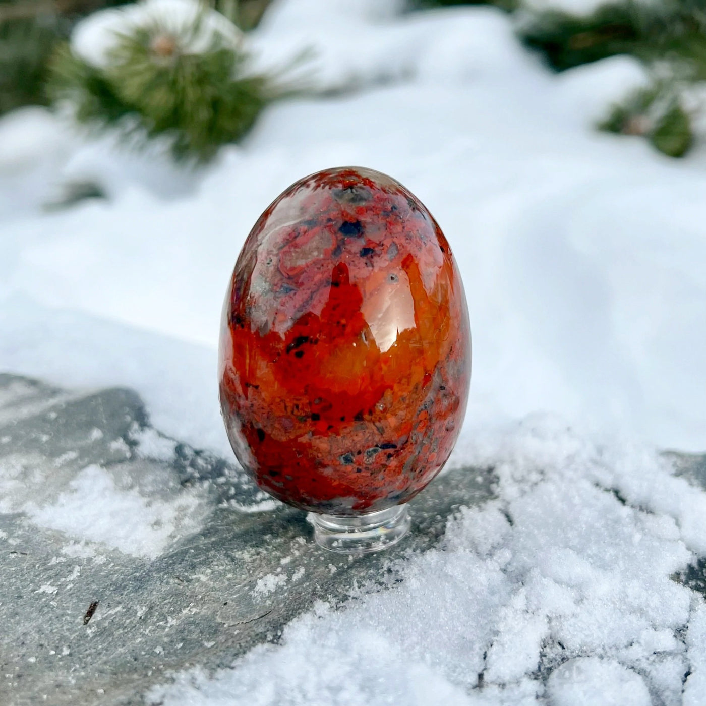 Red Brecciated Jasper Egg