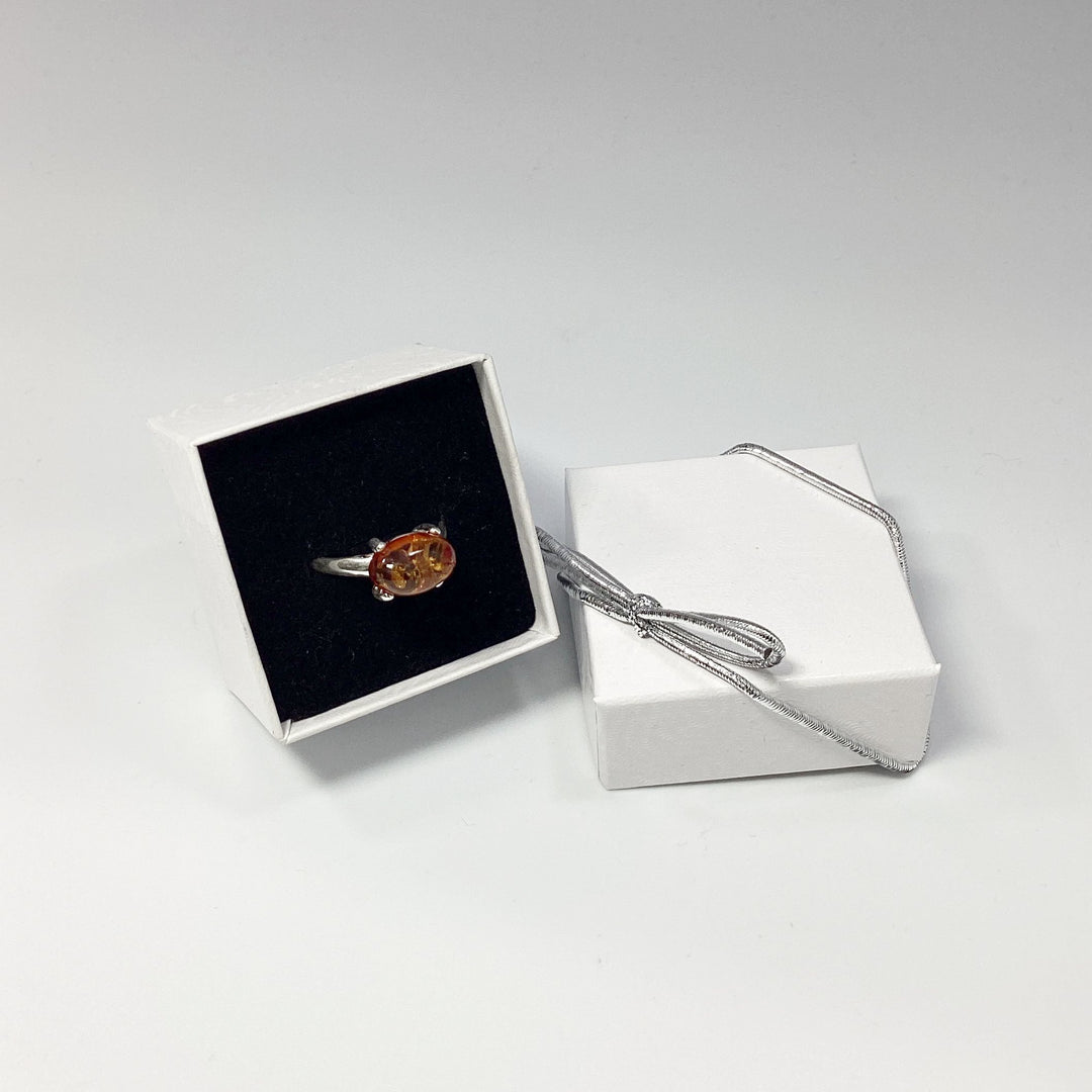 Cognac Amber Ring - Rocks and Gems Canada