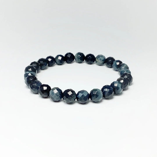 Blue Tiger Eye Faceted Beaded Bracelet - Rocks and Gems Canada