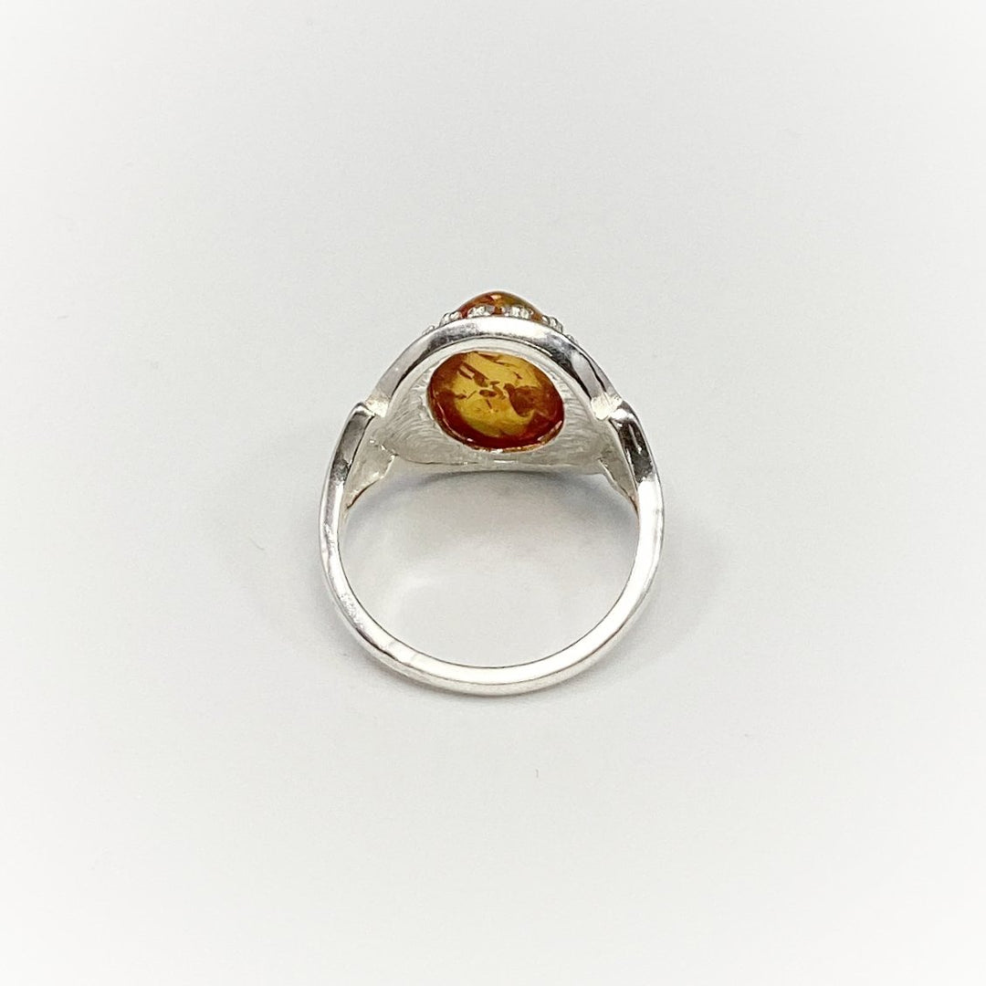 Cognac Amber Ring - Rocks and Gems Canada