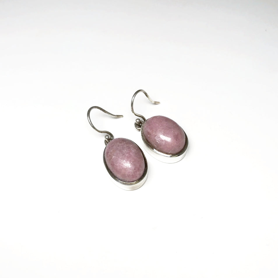 Rhodonite Dangle Earrings - Rocks and Gems Canada