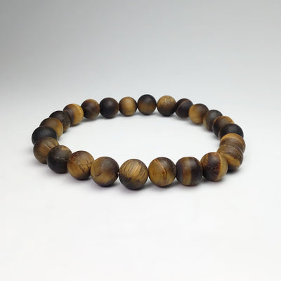 Matte Tiger Eye Beaded Bracelet - High Quality