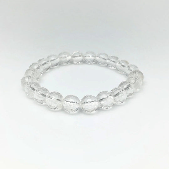 Quartz Faceted Beaded Bracelet - Rocks and Gems Canada