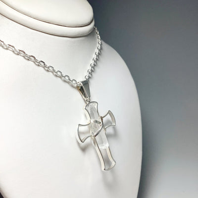 Quartz Cross Necklace
