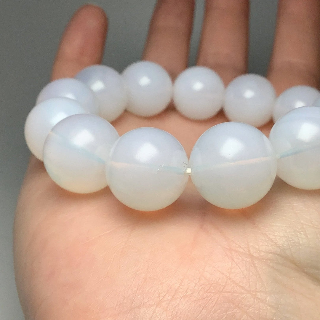 Moon Quartz Beaded Bracelet - Rocks and Gems Canada