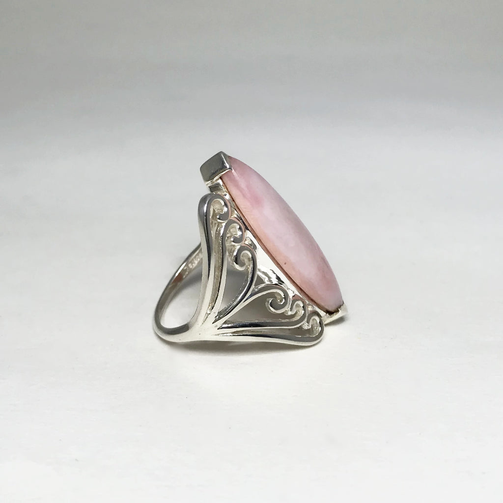 Pink Peruvian Opal Ring - Rocks and Gems Canada