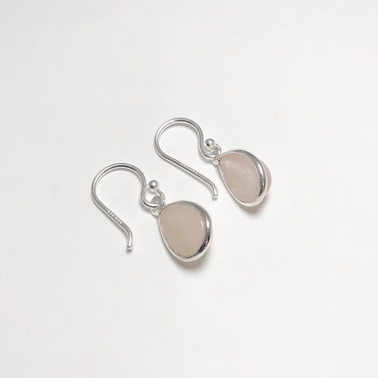 Rose Quartz Dangle Earrings - Rocks and Gems Canada