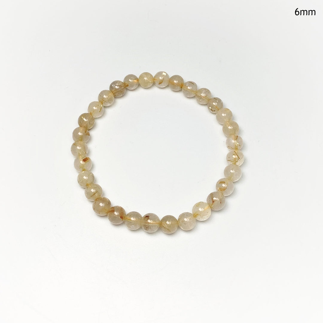 Rutilated Quartz Beaded Bracelet - Rocks and Gems Canada