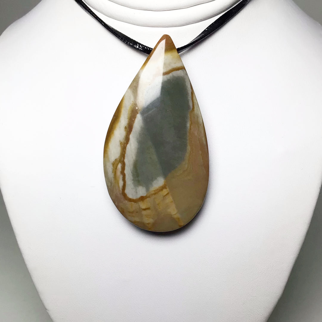 Polychrome Scenic Jasper Drilled Pendant - Rocks and Gems Canada