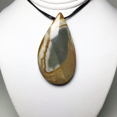 Polychrome Scenic Jasper Drilled Pendant