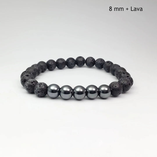 Hematite Beaded Bracelet - Rocks and Gems Canada