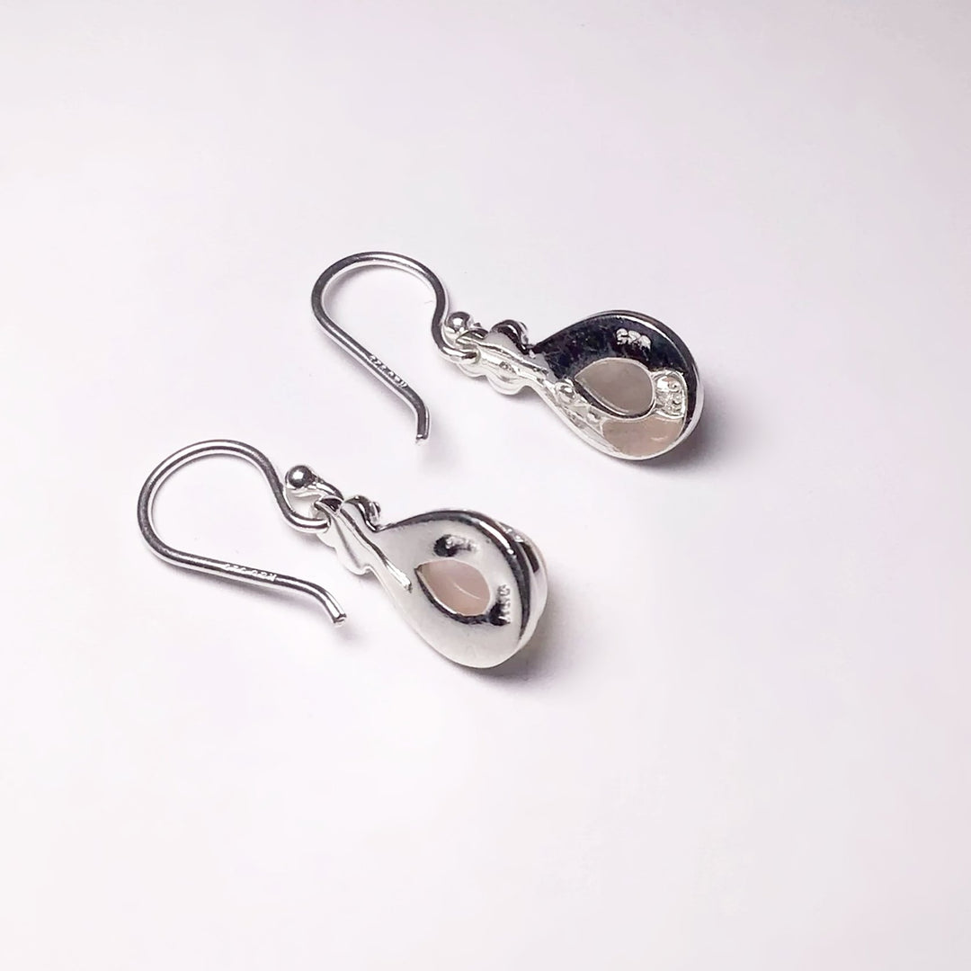 Rose Quartz Dangle Earrings - Rocks and Gems Canada