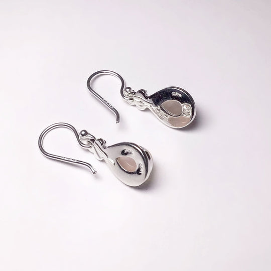 Rose Quartz Dangle Earrings - Rocks and Gems Canada