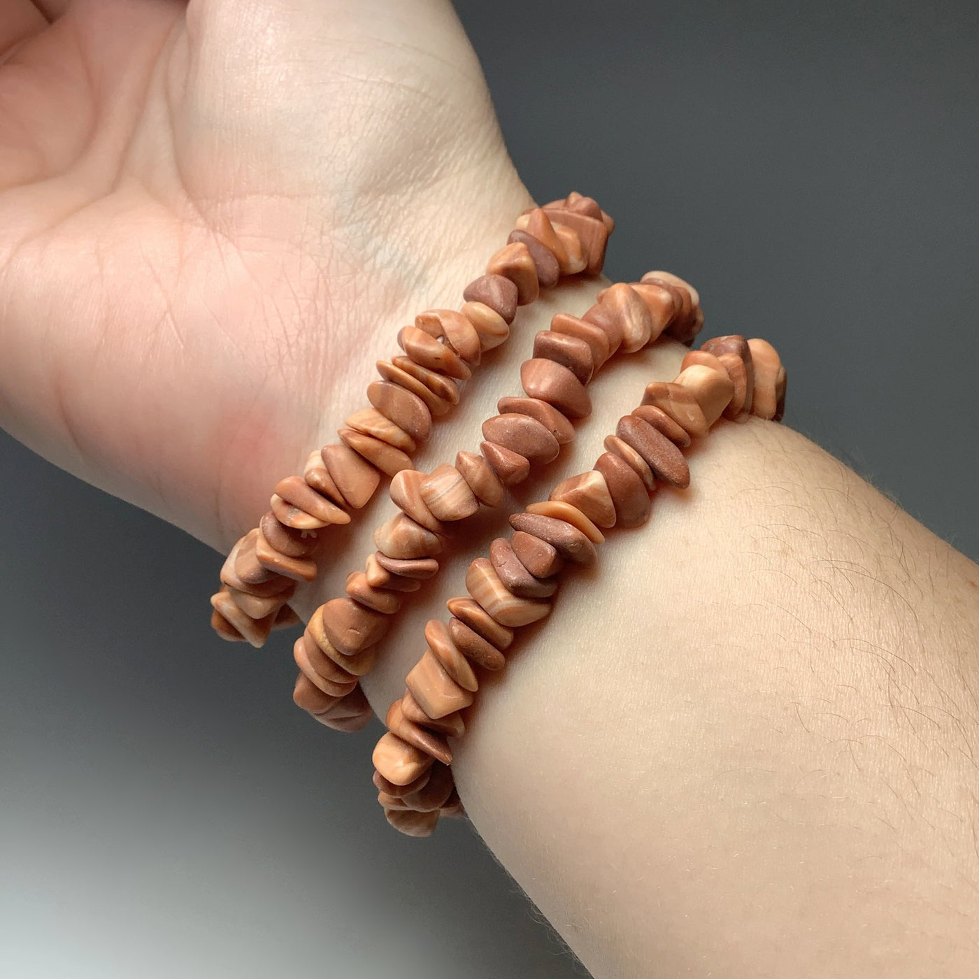 Mudline Jasper Chip Beaded Bracelet