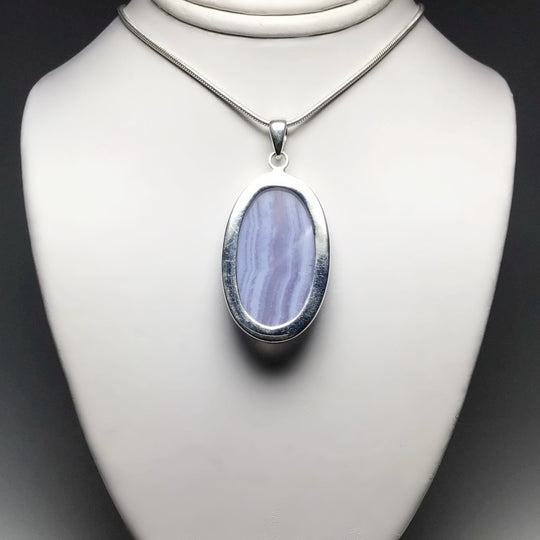 Blue Lace Agate Pendant - Rocks and Gems Canada
